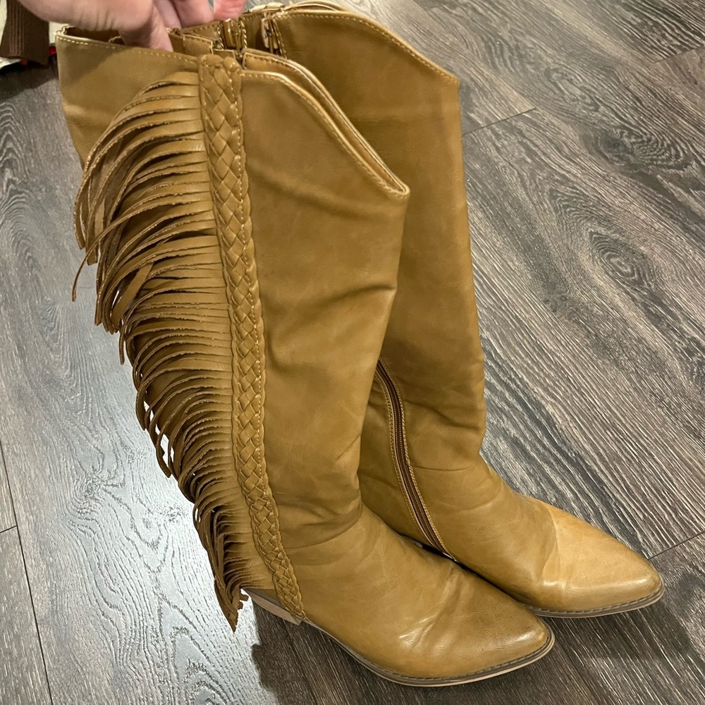 Pierre Dumas Fringe Cowboy Boots Size 9